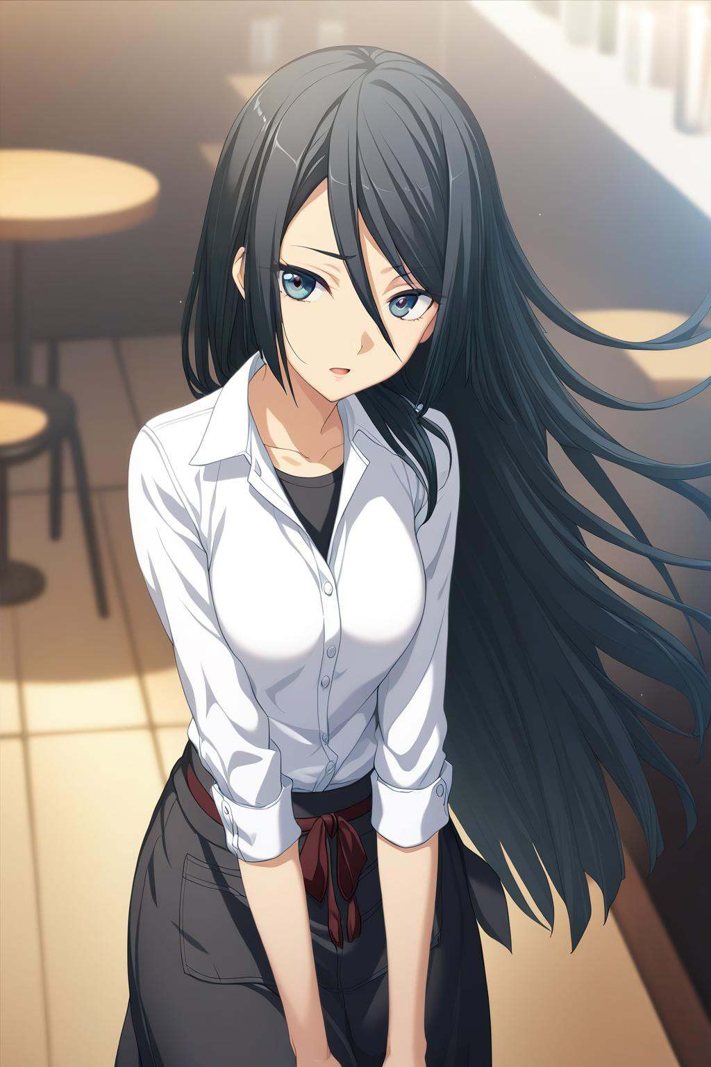 1girl,  Himuraki Mizuha,  white shirt on Tensor.Art