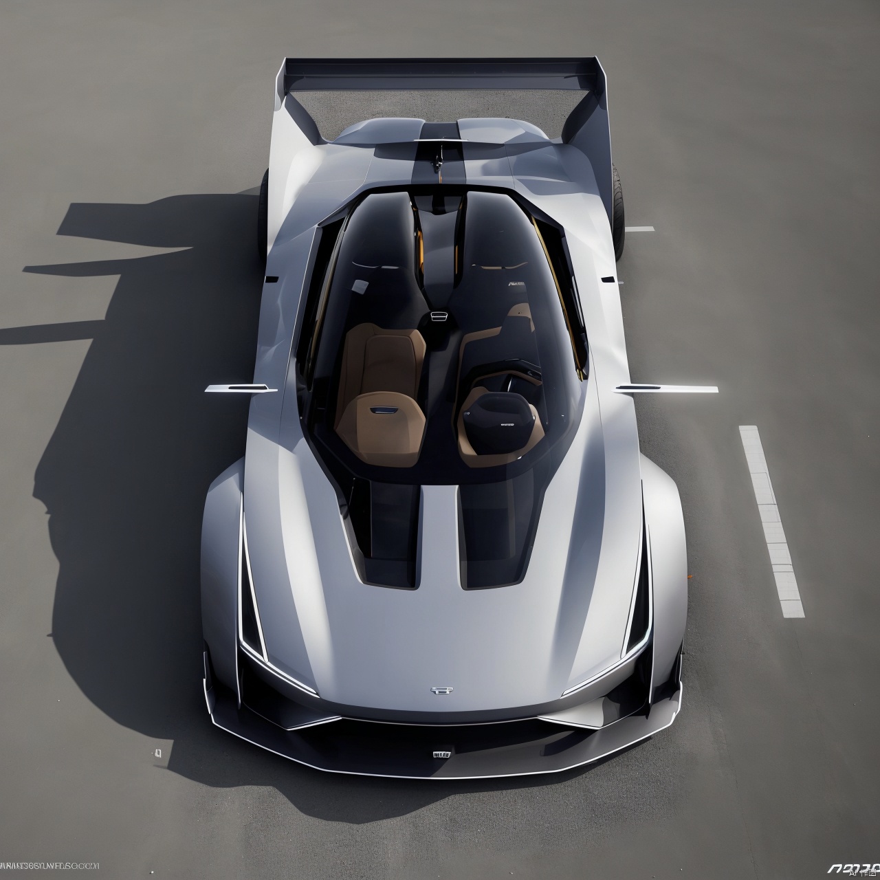 no humans, from above, ground vehicle, motor vehicle, science fiction, car, vehicle focus, sports car, Concept Car Design