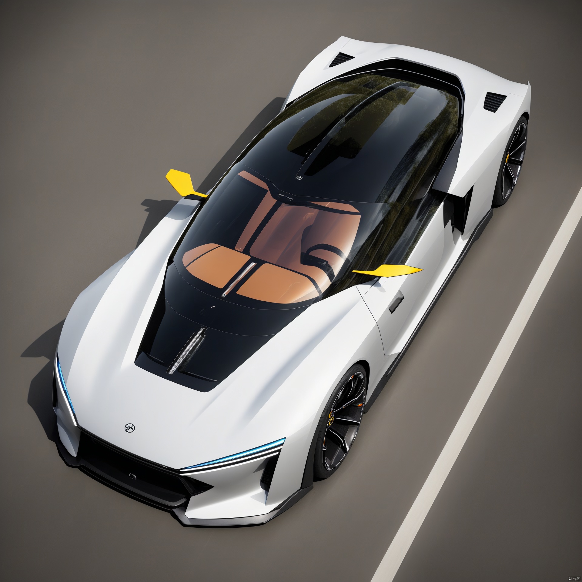  no humans, from above, ground vehicle, motor vehicle, science fiction, car, vehicle focus, sports car, Concept Car Design