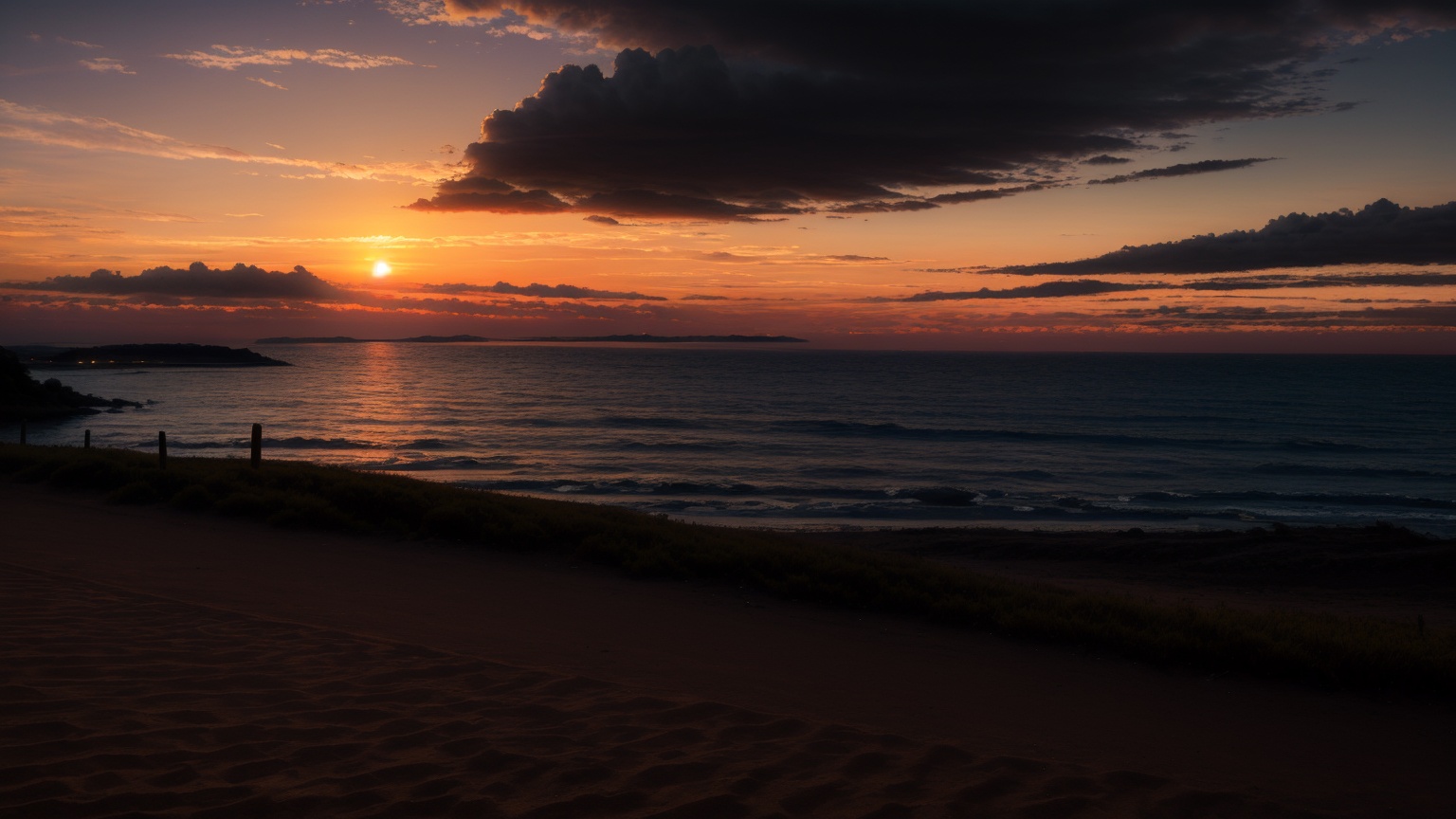 masterpiece,best quality,high quality,ultra high res,(photorealistic:1.4),raw photo,panorama,8k,RAW photo,realistic,sunset,scenery,no humans,sun,beautiful detailed sky,<lora:sunset:0.8>,