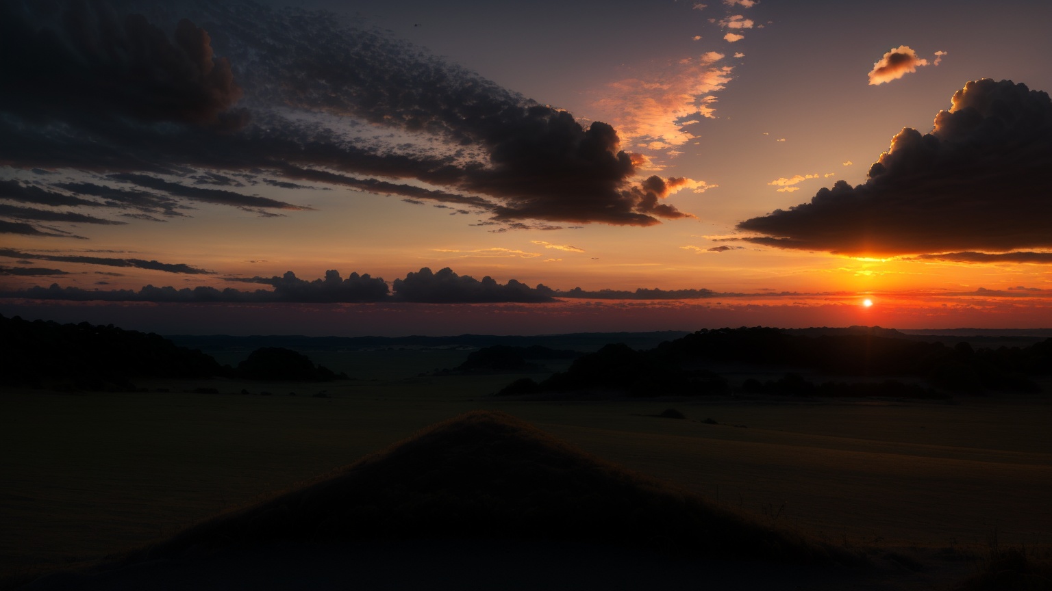 masterpiece,best quality,high quality,ultra high res,(photorealistic:1.4),raw photo,panorama,8k,RAW photo,realistic,sunset,scenery,no humans,sun,beautiful detailed sky,<lora:sunset:0.8>,