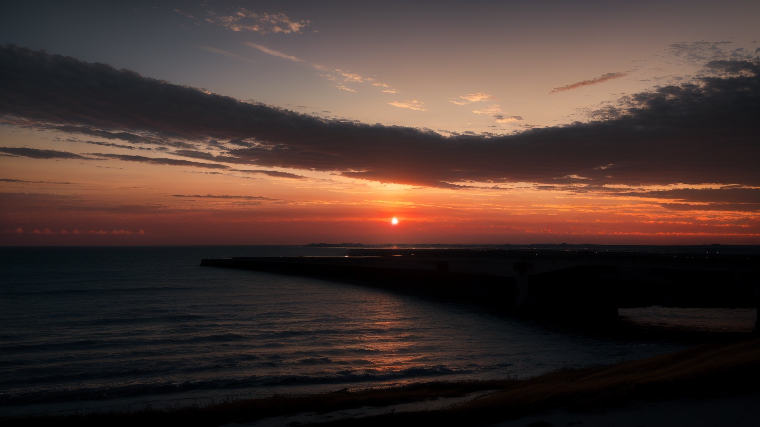masterpiece,best quality,high quality,ultra high res,(photorealistic:1.4),raw photo,panorama,8k,RAW photo,realistic,sunset,scenery,no humans,sun,beautiful detailed sky,<lora:sunset:0.8>,