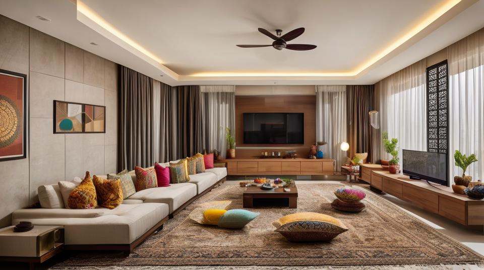 Modern Indian Living room by Archilab on Tensor.Art