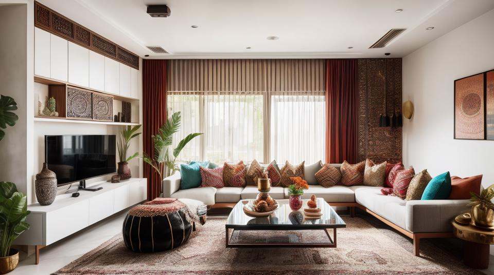 Modern Indian Living room by Archilab on Tensor.Art
