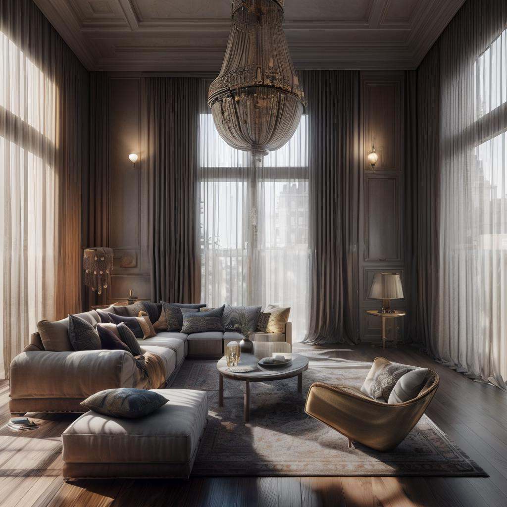 interior,  a living room with a couch,  chair by Archilab on Tensor.Art