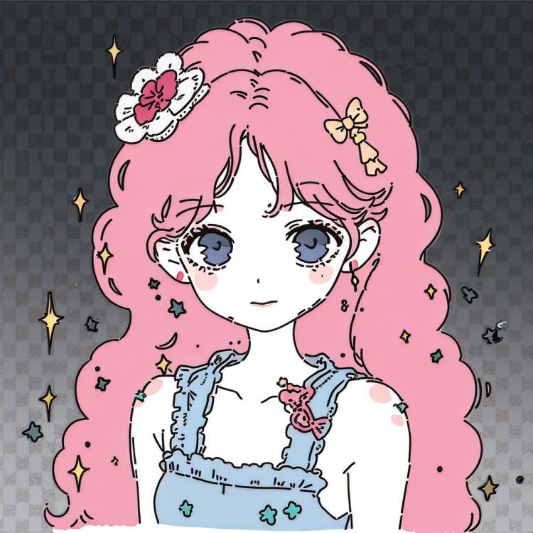 【少女简笔画头像Girl stick figure head】lora by 馆青 on Tensor.Art