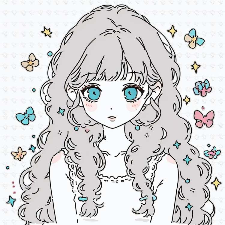 【少女简笔画头像Girl stick figure head】lora by 馆青 on Tensor.Art