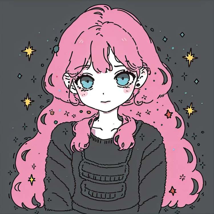【少女简笔画头像Girl stick figure head】lora by 馆青 on Tensor.Art