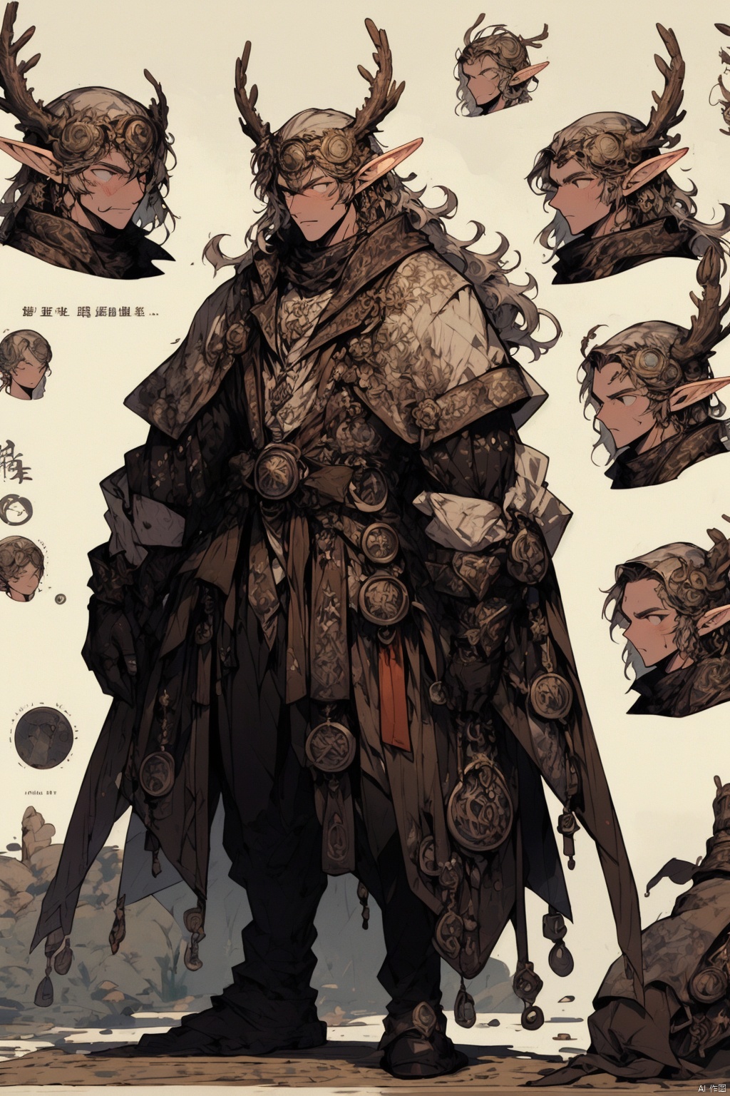 镜头质量：Bestquality,8k,(((masterpiece))),((bestquality)),
镜头位置：(full_body:1.2),solo,
人物：
环境背景：
图像风格：
提示词：, Character analysis, Elf