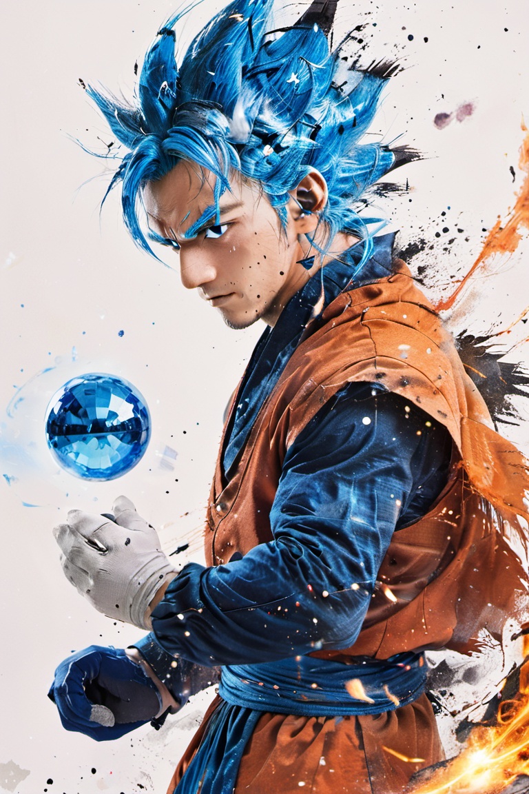 super saiyan,  1boy,  solo on Tensor.Art