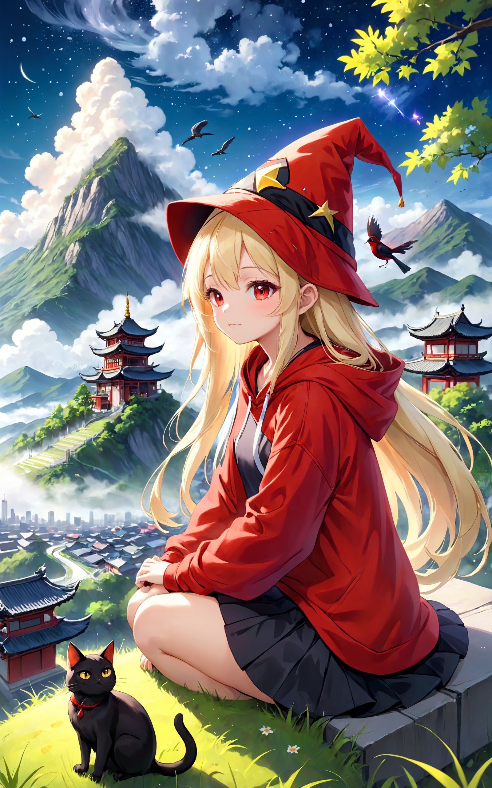 highres,  best quality,  blonde straight long hair on Tensor.Art