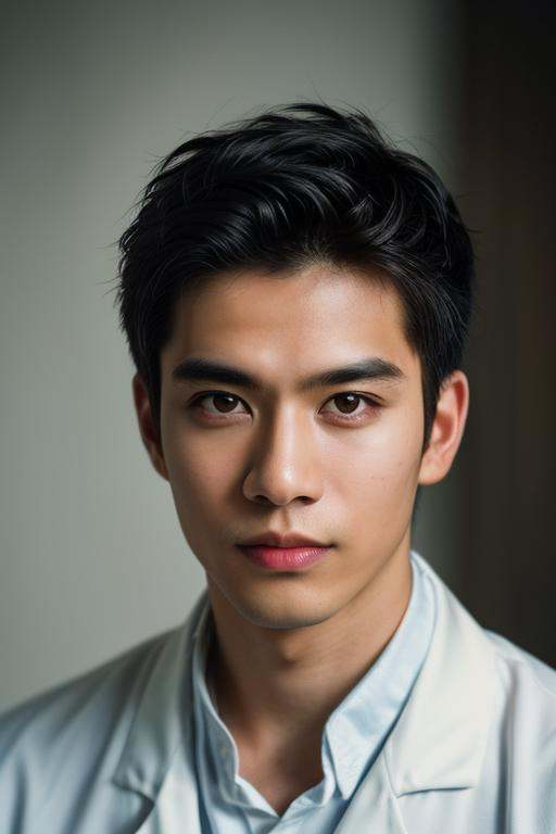 1boy,  slim Asian male,  male focus on Tensor.Art