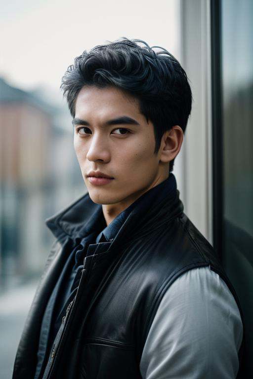 1boy,  slim Asian male,  male focus on Tensor.Art