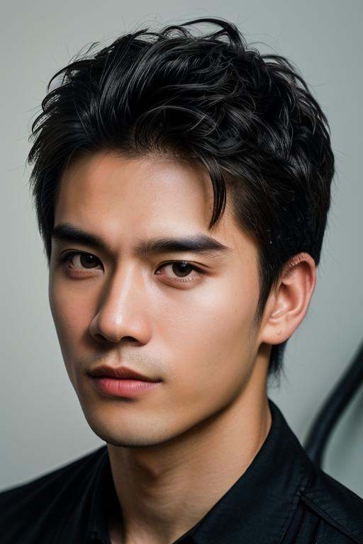 1boy,  slim Asian male,  male focus on Tensor.Art