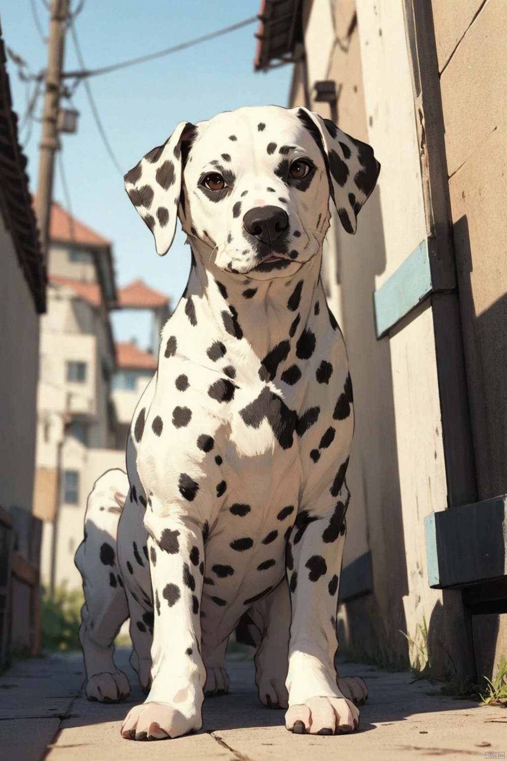 镜头质量：Bestquality,8k,(((masterpiece))),((bestquality)),
镜头位置：(full_body:1.2),solo,
人物：
环境背景：
图像风格：
提示词：, Dog_dalmatian
