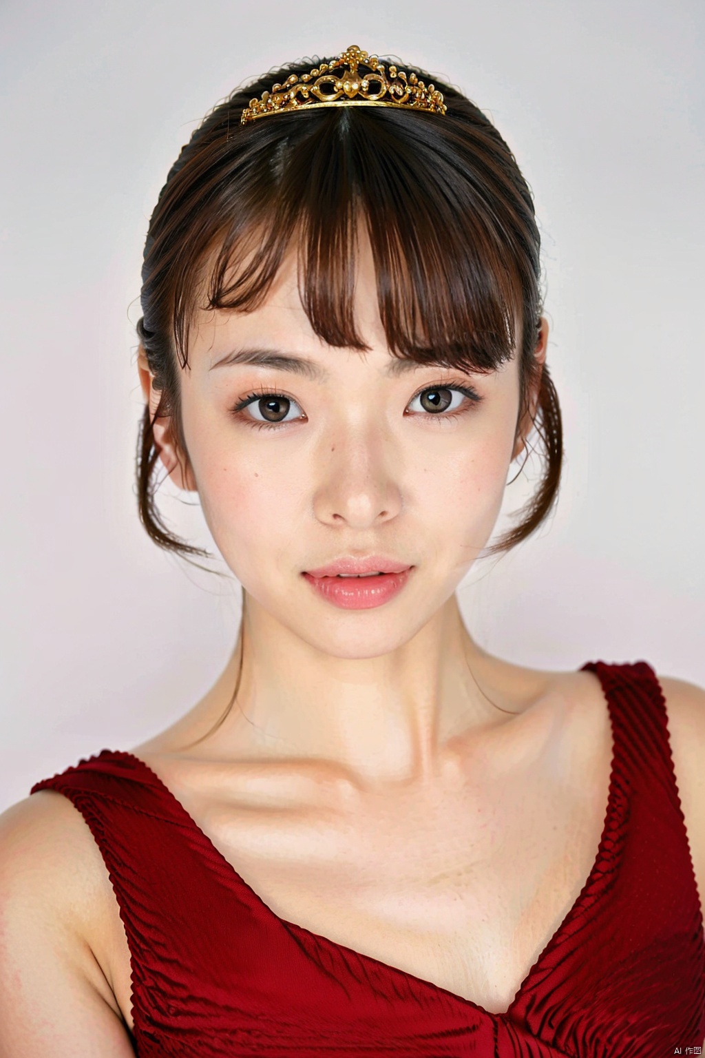 (1girl:1.3),(best quality, masterpiece, ultra-high resolution, 4K, HDR, UHD, 64K, official art), (photorealistic:1.3), (realistic:1.3), depth of field, (portrait:1.3),(sfw:1.4), tiara, heibei
