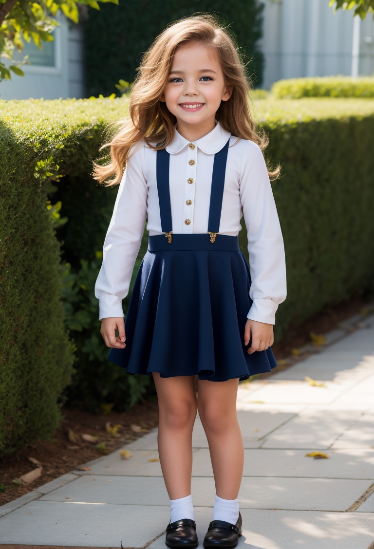 little girl,  7 year-old,  full body on Tensor.Art