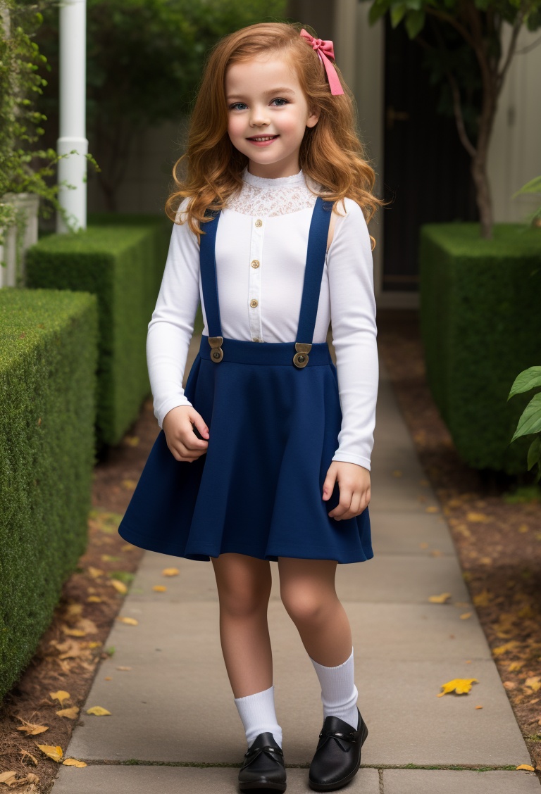 little girl,  7 year-old,  full body on Tensor.Art