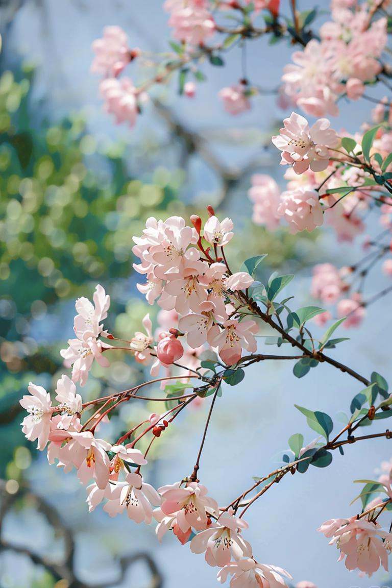 haitang,  no humans,  flower by 馆青 on Tensor.Art
