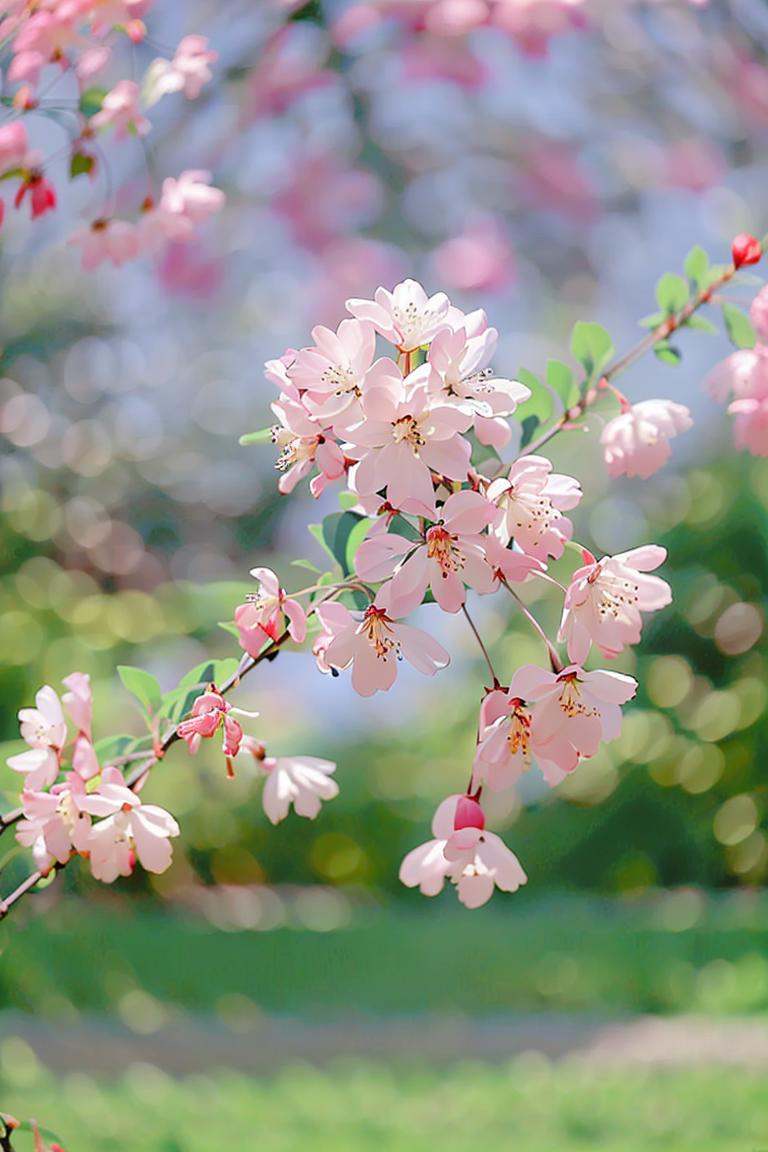 haitang,  no humans,  flower by 馆青 on Tensor.Art