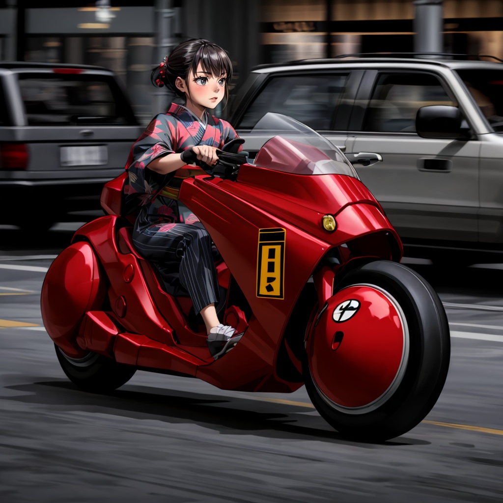1girl,  print_kimono,  kanedabike on Tensor.Art