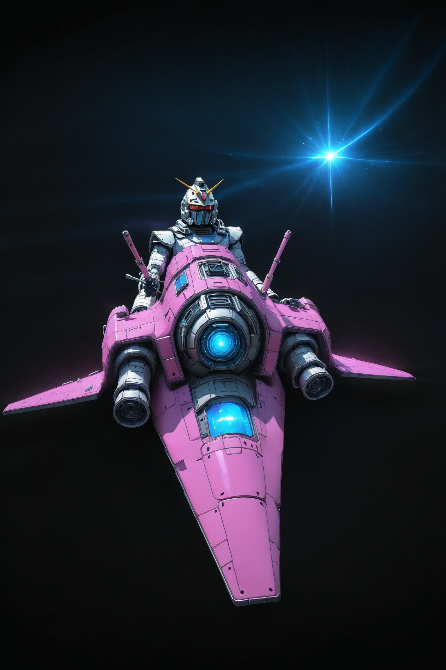 Hyper realistic,  closeup,  Gundam flying through space on Tensor.Art