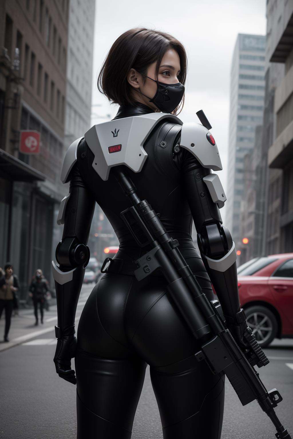 This is a CG Unity 8k wallpaper with ultra-detailed,  high-resolution and top quality in cyberpunk style,  dominated by bl...