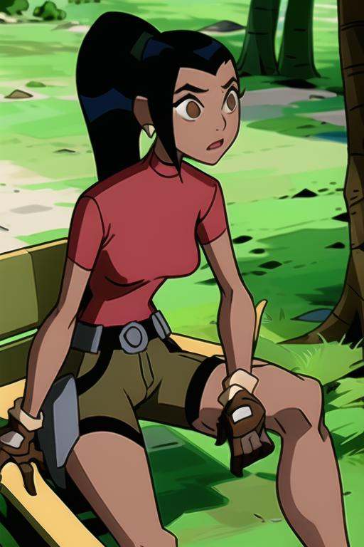 1girl ,  solo,  black hair on Tensor.Art