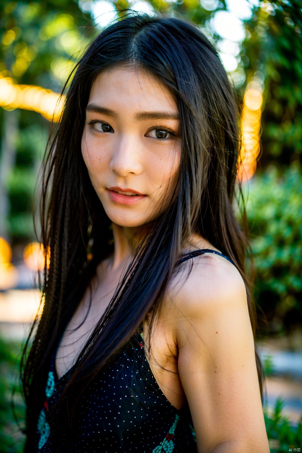 (masterpiece,best quality:1.5), ultra realistic,1girl, long hair, straight hair, portrait, mysterious forest, firefly, bokeh, mysterious, night, sky, cloud,, ring