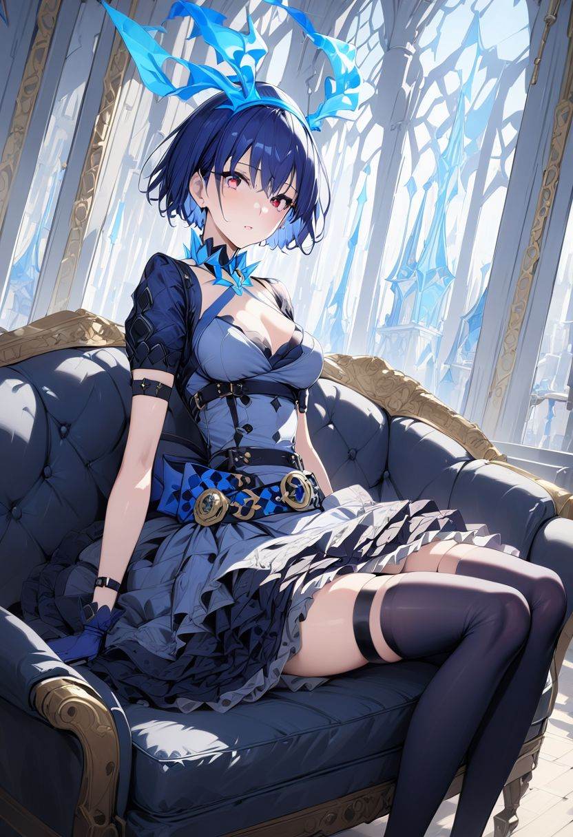 Alicesin,  blue hair,  red eyes on Tensor.Art