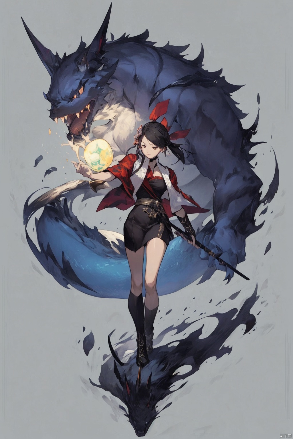 镜头质量：Bestquality,8k,(((masterpiece))),((bestquality)),
镜头位置：(full_body:1.2),
人物：1girl,
环境背景：
图像风格：
提示词：, animal tamer_beast