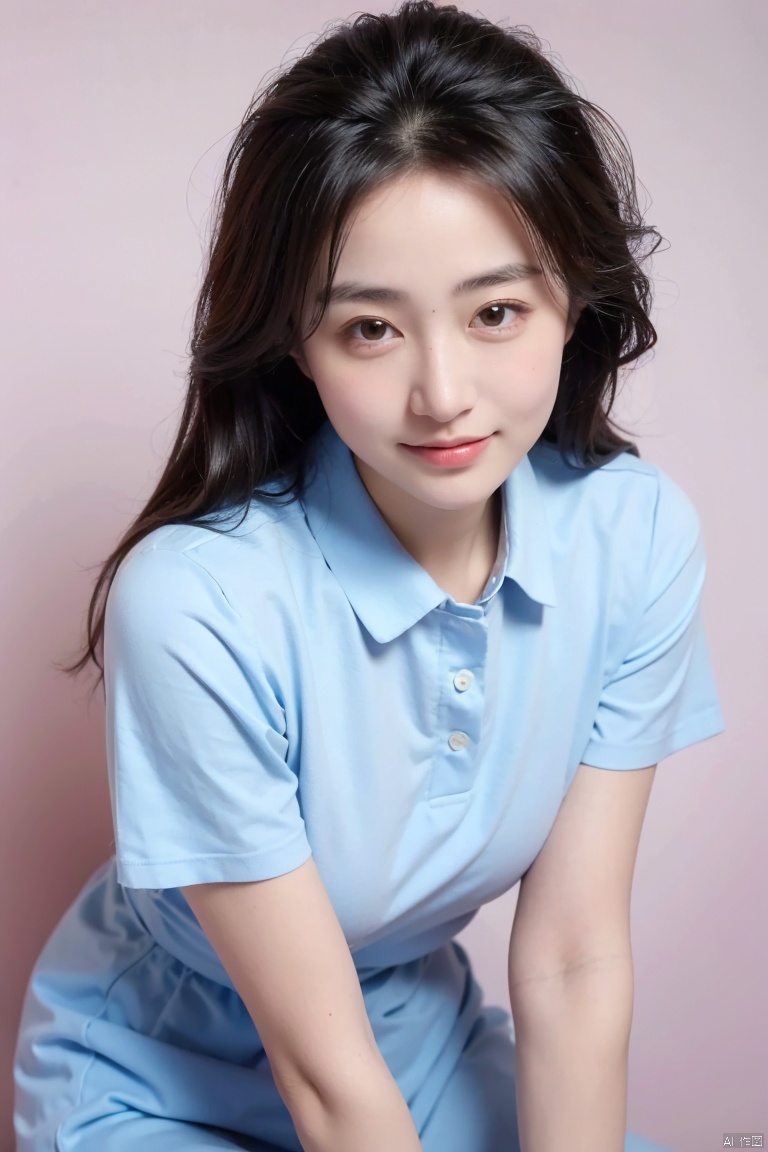  (Good anatomical structure), HDR, UHD, 8K, A real person, Highly detailed, best quality, masterpiece, 1girl,beautiful vintage color, instagram (photorealistic, high resolution:1.4), ((puffy eyes)), looking at viewer, , full body (8k, RAW photo, best quality, masterpiece:1.2), (realistic, photo-realistic:1.37),(sharp focus:1.2), professional lighting, photon mapping, radiosity, physically-based rendering, (pale skin:1.2),(small breasts:1.2), looking at viewer, (middle hair:1.5), portrait, purple eyes, (sliver hair:1.1),bangs, (simple background:1.4), solo, upper body, realistic,(masterpiece:1.4),(best quality:1.4),(shiny skin),fashi-girl,makeup,smile(skinny,closed mouth,shy :1.3) ,(standing,black Stewardess uniform,Necromancer:1.1),medium bust,sexy pose ,