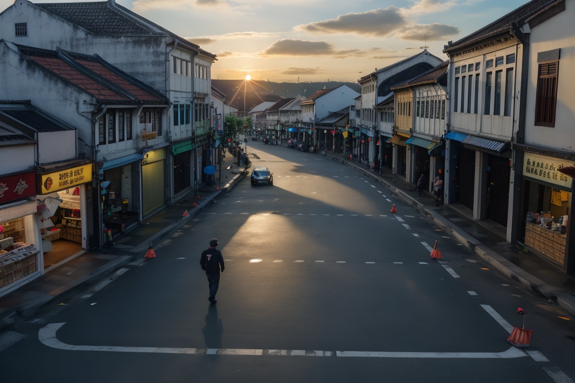 architecture,  building,  (shophouse) on Tensor.Art