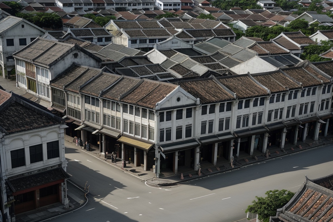 architecture,  building,  (shophouse) on Tensor.Art
