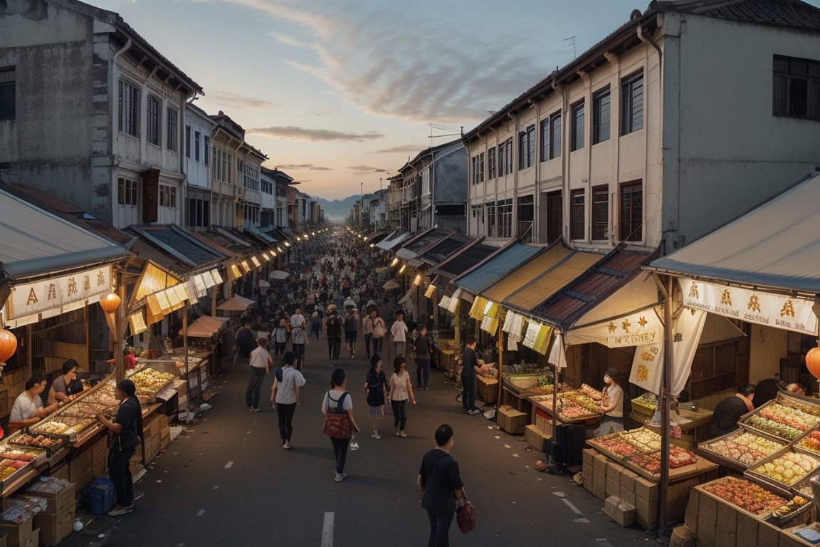 architecture,  building,  (shophouse) on Tensor.Art