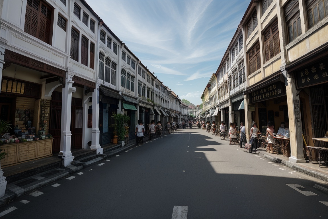 architecture,  building,  (shophouse) on Tensor.Art