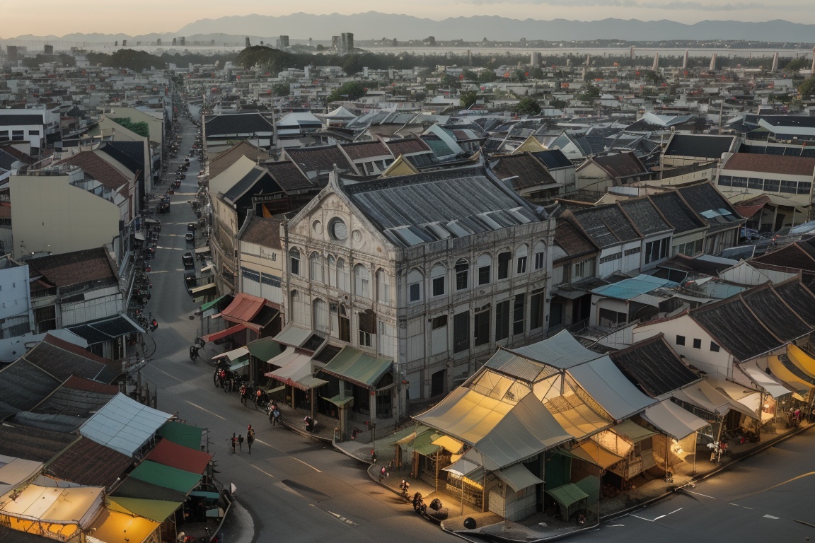 architecture,  building,  (shophouse) on Tensor.Art