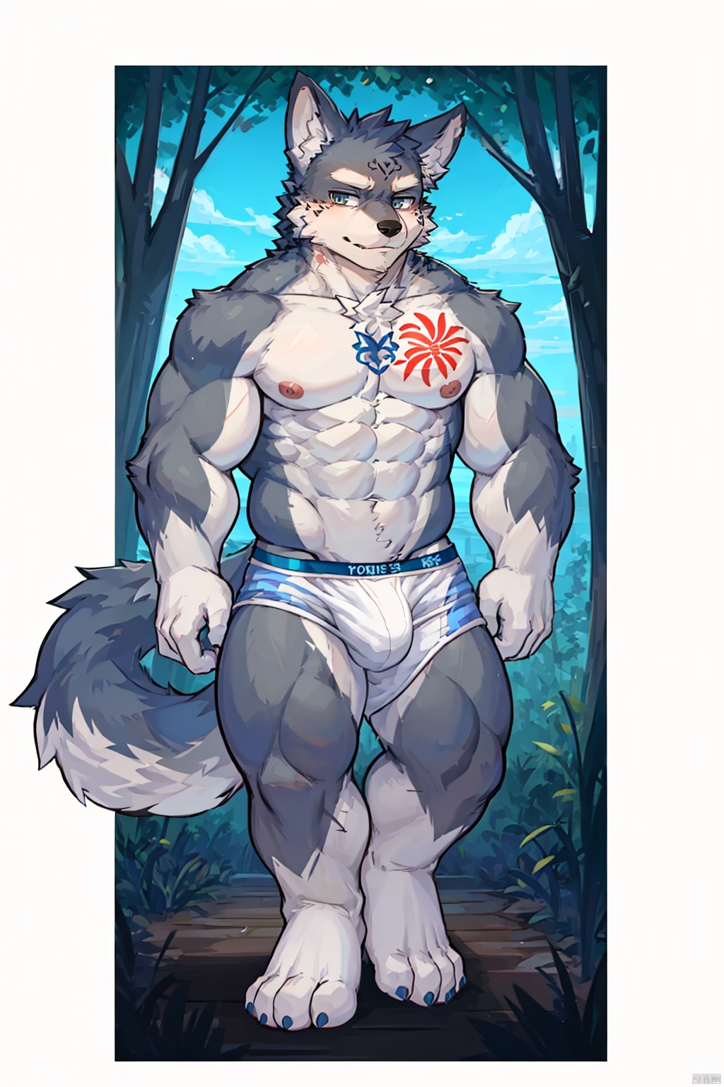 male focus,  1boy,  bara on Tensor.Art