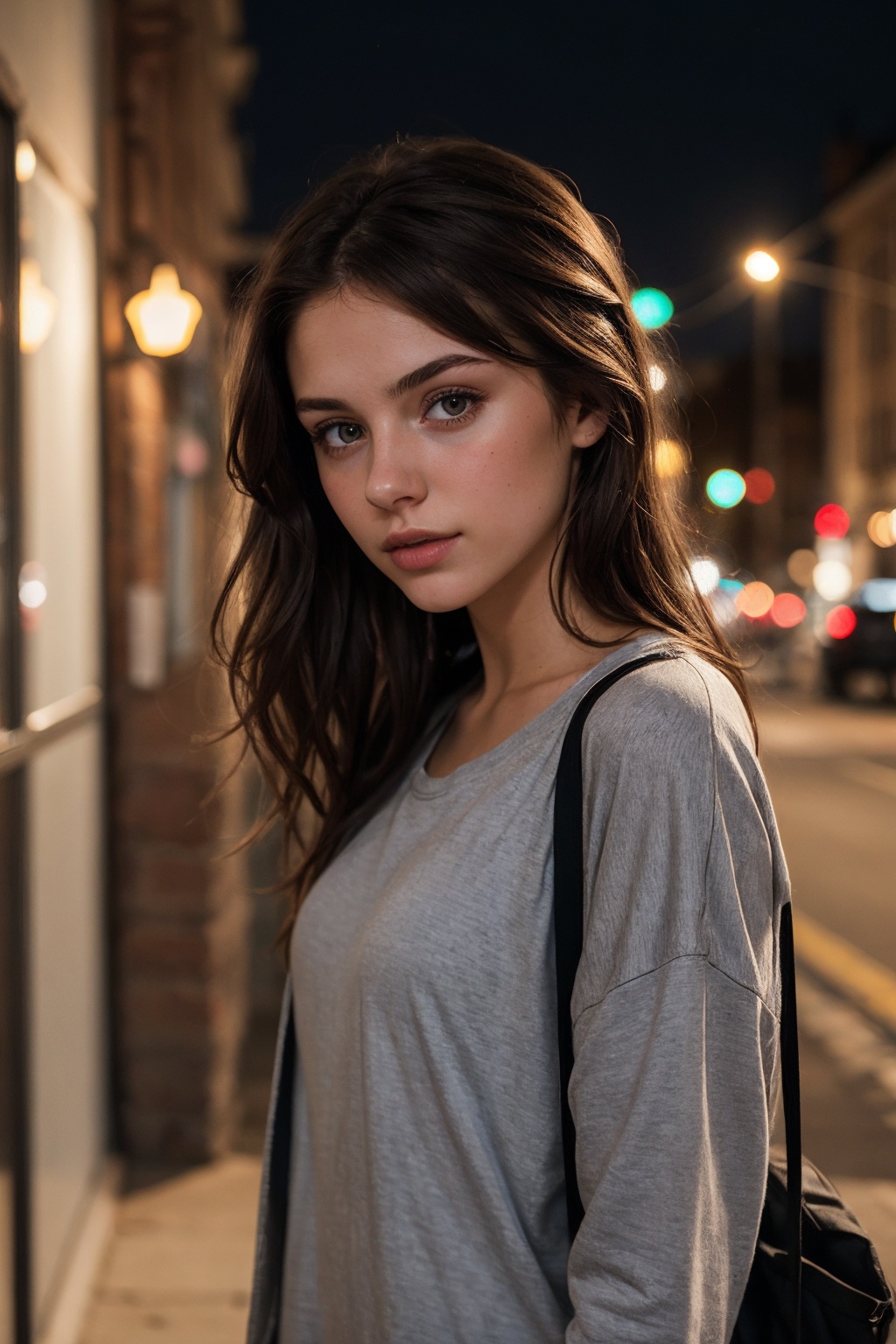 25 yo girl,  brunette,  close-up on Tensor.Art