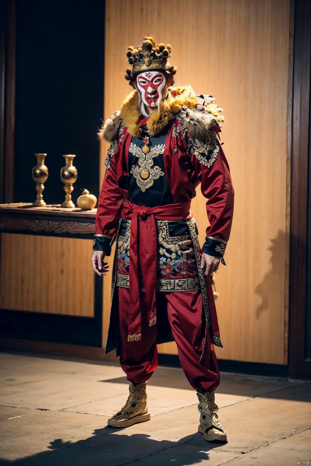镜头质量：Bestquality,8k,(((masterpiece))),((bestquality)),
镜头位置：(full_body:1.2),
人物：
人物服饰：
环境背景：
图像风格：
提示词：,ynhsnghw_Beautiful Monkey King

, ynhsnghw