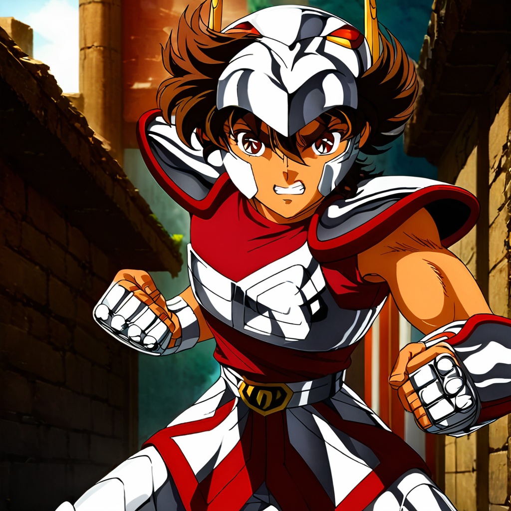 1boy,  Seiya Pegasus,  solo on Tensor.Art