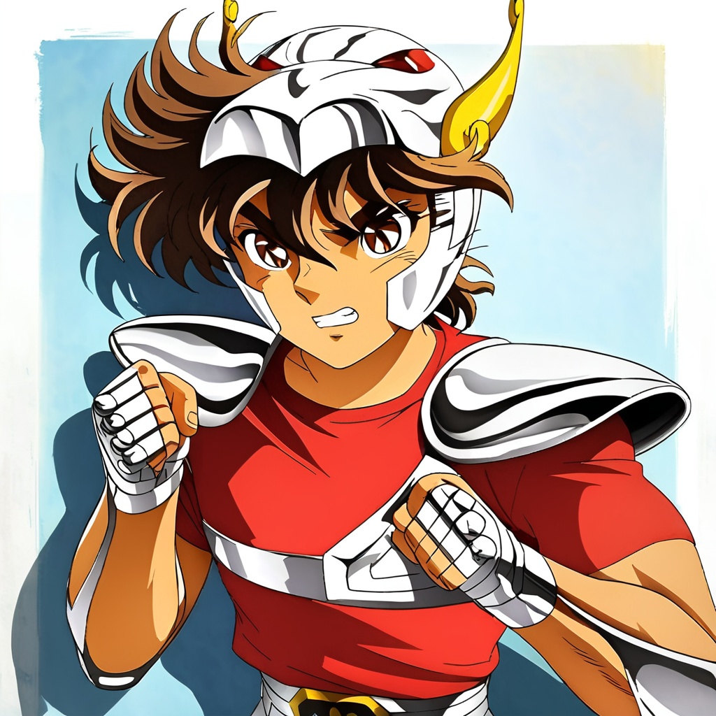 1boy,  Seiya Pegasus,  solo on Tensor.Art
