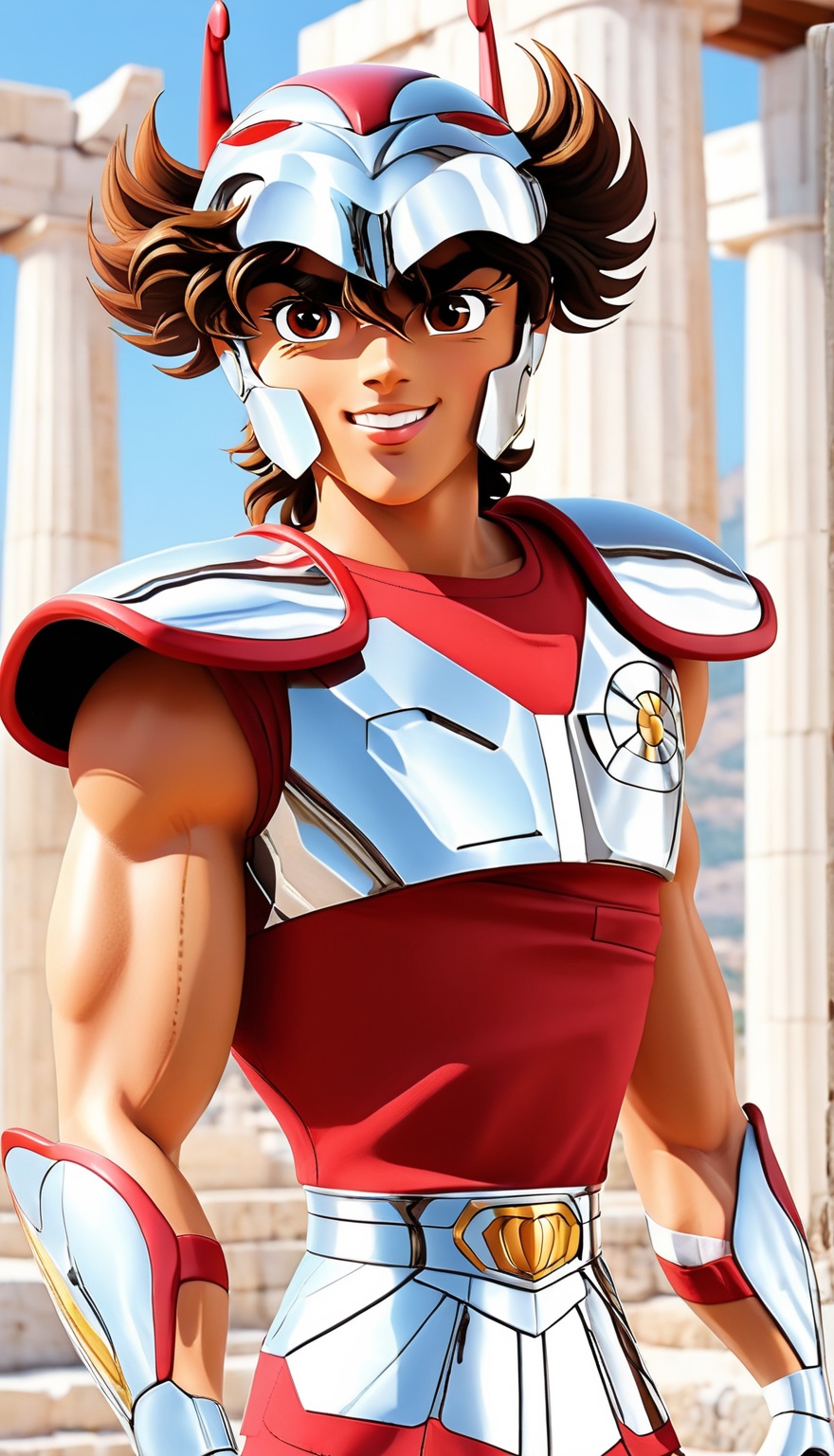 1boy,  Seiya Pegasus,  solo face on Tensor.Art