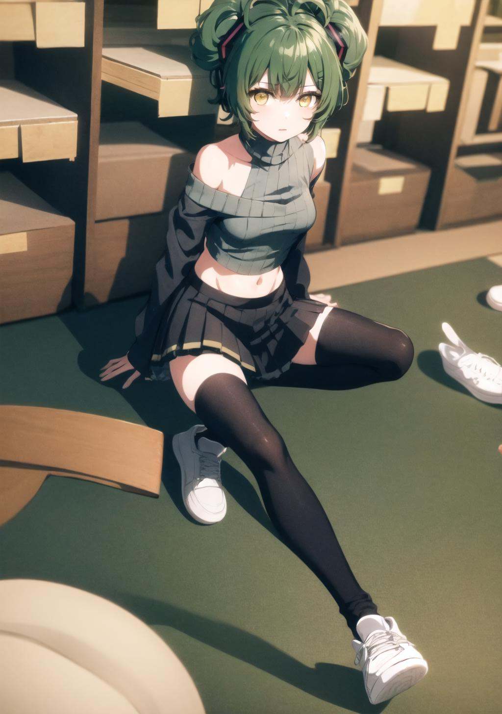 miku_cinnamon,  gavial,  green hair on Tensor.Art