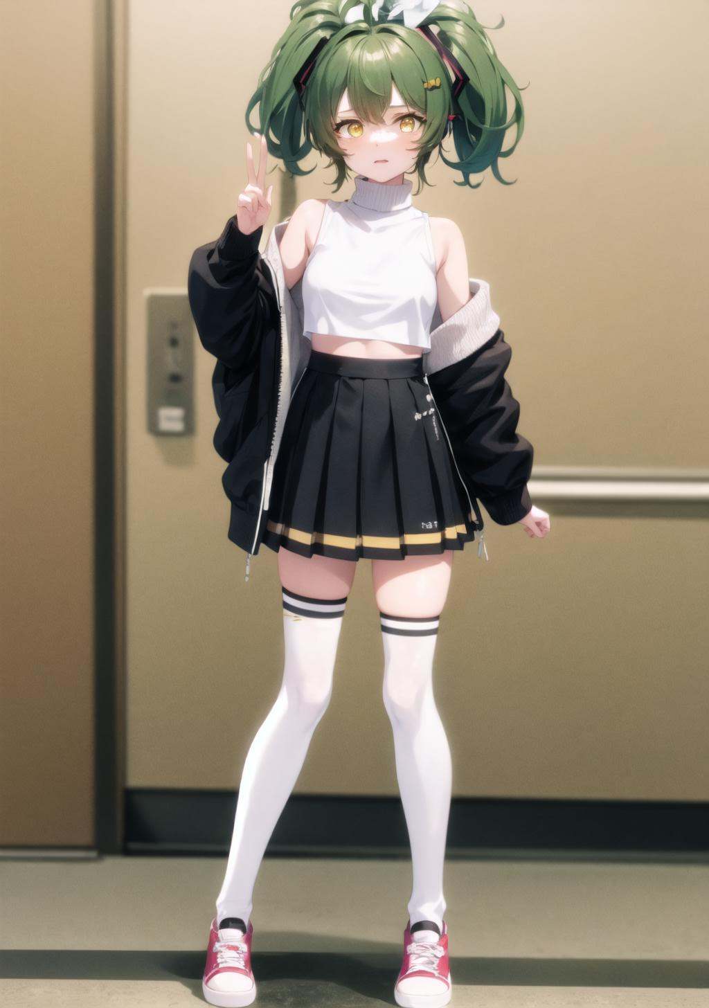 miku_cinnamon,  gavial,  green hair on Tensor.Art