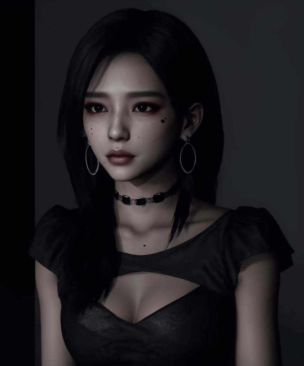 dark theme,  80s_horror_game,  1girl on Tensor.Art