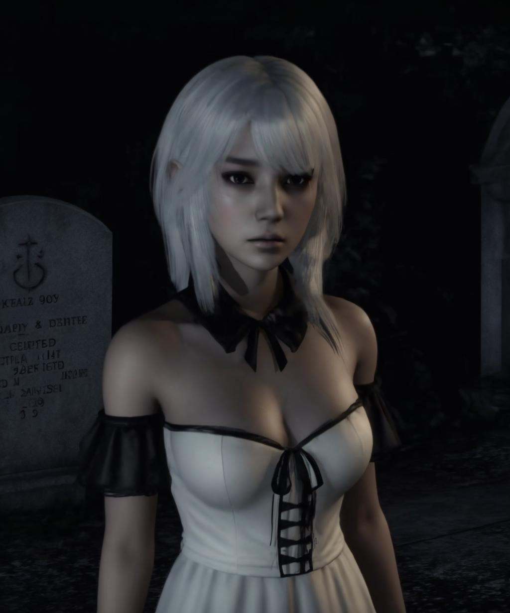 dark theme,  80s_horror_game,  1girl on Tensor.Art