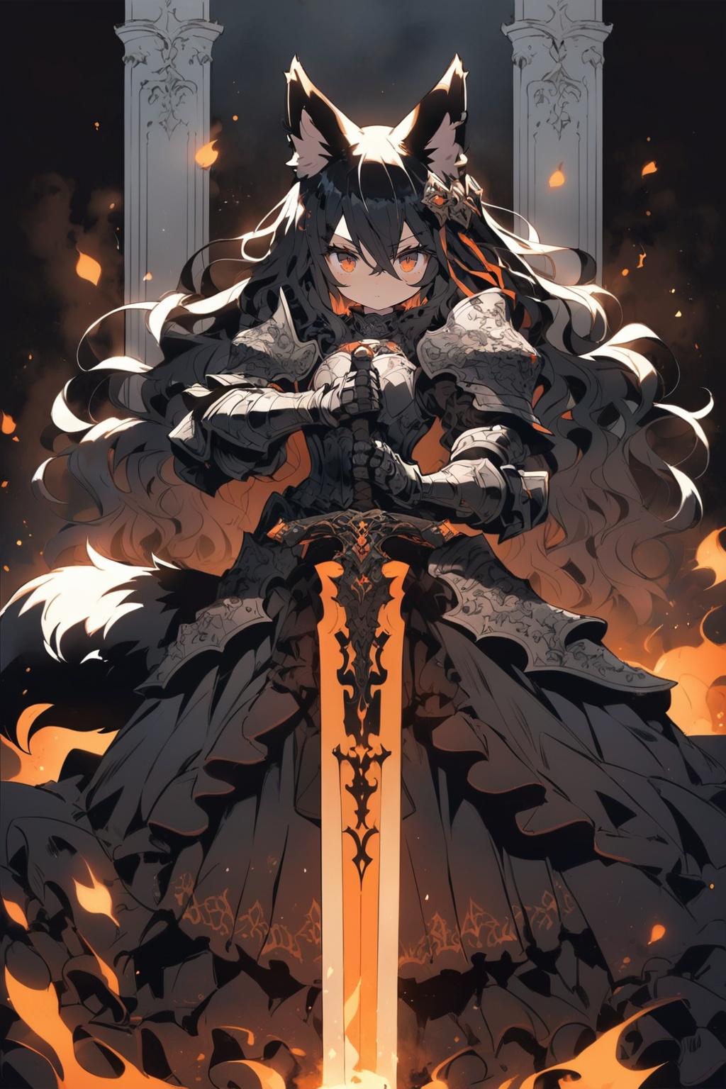 knight,  1girl,  animal ears by SuiginToxic on Tensor.Art