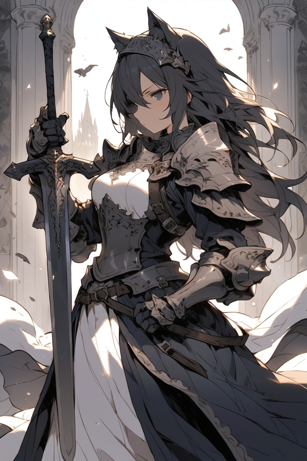 knight,  armored dress,  holding sword by SuiginToxic on Tensor.Art