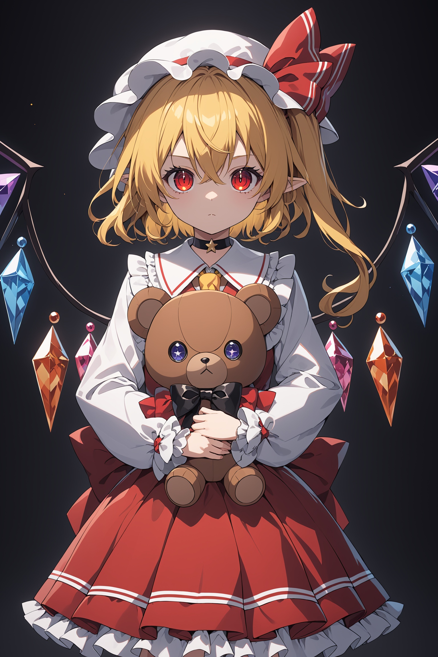 flandre scarlet,  1girl,  teddy_bear on Tensor.Art